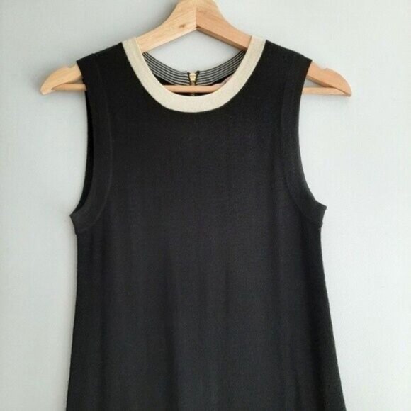 JUICY COUTURE 100% Wool Tennis Drop Waist Pleated Dress B&W Sz S - Picture 3 of 15